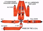 Rjs Racing Sfi 16.1 Cam Lock 5POINT Seat Belt Harness Floor Mount Orange 1034905. Fixed Price $189.19.