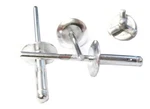 Mill 3/16" Large Head Tri-fold Exploding Aluminum Mandrel Pop Rivets 100 Pack. Fixed Price $23.76.