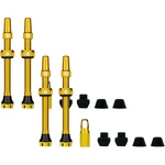 Pack Muc-off V2 Tubeless Valve Kit Gold, 60MM, Pair. Fixed Price $76.00.