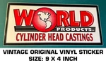 World Products Cylinder Head Castings - Vintage Original Vinyl Decal Sticker. Fixed Price $9.51.