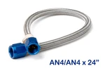 15230NOS Stainless Steel Braided Hose -4AN 2-FOOT Blue. Fixed Price $68.25.