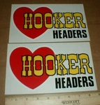 9"IN Hooker Headers Hot Rod Original Drag Racing Decal Sticker Lot Nos Clear Bg. Fixed Price $19.95.