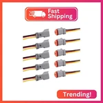 Flytuo Deutsch Dt 3 Pin Connector 5 Sets - Way Automotive Waterproof Male. Fixed Price $26.10.