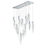 ET2 Lighting Quartz Led 12-LIGHT Pendant, Polished Chrome E31248-20PC. Fixed Price $1879.99.