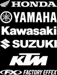 Factory Effex Die-cut Decal For 3' Yamaha 09 12-94216. Fixed Price $20.89.