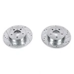Disc Brake Rotor Set-rear Drilled, Slotted And Zinc Plated Pair. Fixed Price $218.99.