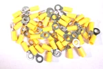 25 Bbt Yellow 5/16" Ring End Crimp Terminals For 12-10 Gauge Wire. Fixed Price $11.95.