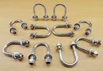 QTY10 Round 1" X 2" U-clamp U-bolt 1/4" -20 Nyloc Nut Flat Washer Zinc Steel. Fixed Price $10.99.