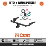 Curt Class 3 Trailer Hitch & Wiring Harness Bundle For 2022-2025 Mazda CX-5. Fixed Price $244.95.