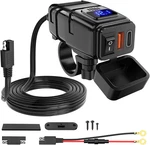 Motorcycle Usb Type Port 12V Voltmeter Independent On Off Switch Sae Inline 10. Fixed Price $23.99.