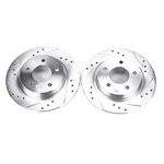 Powerstop Evolution Drilled Slotted Rotors Pair Rear For Mazda 3. Fixed Price $125.96.