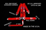 Rjs Racing Sfi 16.1 Latch & Link 5PT Seat Belt Harness Red 50502-18-06-4. Fixed Price $98.99.