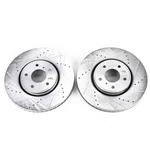 Powerstop Evolution Drilled Slotted Rotors Pair Front For Infiniti FX35. Fixed Price $298.22.