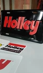Classic Hooker Header + Holley Decals & Embossed License Plate 12" Nhra Mancave. Fixed Price $16.00.