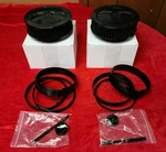 *pair* 6.5" X 2.5" Blower, Tunnel Ram, Dual Quad Black Filter Assemblies. Fixed Price $60.00.