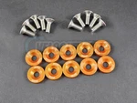 Blackworks Orange Fender Washers 10 Pc Kit For Honda & Acura. Fixed Price $30.00.