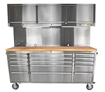 Jegs 72 In. 15-DRAWER Rolling Tool Cabinet With Upper Storage Stainless Steel. Fixed Price $1699.00.