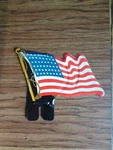 Vintage 48 Star U.s. Flag License Plate Topper, Tin Litho, Wwii, Beautiful. Fixed Price $38.50.