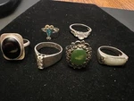 Lot Of Sterling Silver .925 Rings 27.6 Grams Total - See Pics For Sizes. Fixed Price $95.00.