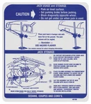 Restoparts Trunk Jacking Instructions Decal Sticker 1970 Gto Lemans And Tempest. Fixed Price $18.98.