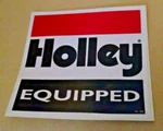Holley Equipped Sticker Decal New Red White Black 36-28 1/2 X 1/4 Inch.. Fixed Price $8.99.