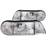Anzo Usa Crystal Headlight Set W/corners Chrome Ford Mustang 121195. Fixed Price $228.13.