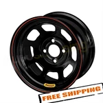 Bassett 47SP4 14X7 In 4X4.25 8 Spoke D-hole Lightweight Black Steel Wheel. Fixed Price $116.91.
