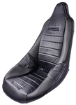 Jegs 702000 Pro High Back Custom Seat Cover Black With Faux Carbon Fiber Trim. Fixed Price $44.99.