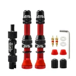 Muqzi Alloy 60MM Bike Tubeless Schrader Valve Stems - Universal Red. Fixed Price $19.02.