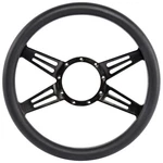 Jegs 70419 Black Billet Aluminum 14 In. Steering Wheel -spoke Design Lea. Fixed Price $185.99.