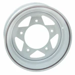Empi 10-1014 Vw Baja Bug 15X5 Lug White Steel Spoke Wheel 2-7/8" Back Space. Fixed Price $197.94.