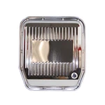 Ford Aod Raised Finned Chrome Steel Automatic Transmission Pan Stock Depth. Fixed Price $44.95.