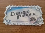 New Chrome Metal Motorcycle License Plate Frame 92773 - Chain Link Design. Fixed Price $15.99.