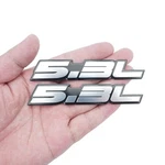 Pair Set 5.3L Liter Embossed Highly Polished Real Aluminum Auto Letter Silver. Fixed Price $29.98.