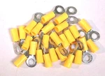 25 Bbt Brand Yellow Marine Grade 1/4" Ring End Terminals For 12-10 Ga. Wire. Fixed Price $11.95.
