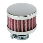 Chrome Gauze Mini Breather Filter Without Shield, Center Hole, Each. Fixed Price $17.54.