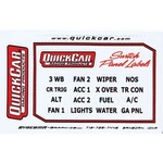 Quickcar Racing Products Switch Stickers Small Ignition Panels- 50-004. Fixed Price $6.84.