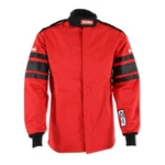 Racequip 121015RQP 120 Series Driving Jacket Sfi 3.2A/5 Red/black Stripe Large. Fixed Price $142.95.
