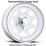 U.s. Wheel 70-5780 8-SPOKE (series 70) 15X7 8X6.5 Bolt Pattern White New. Fixed Price $151.72.